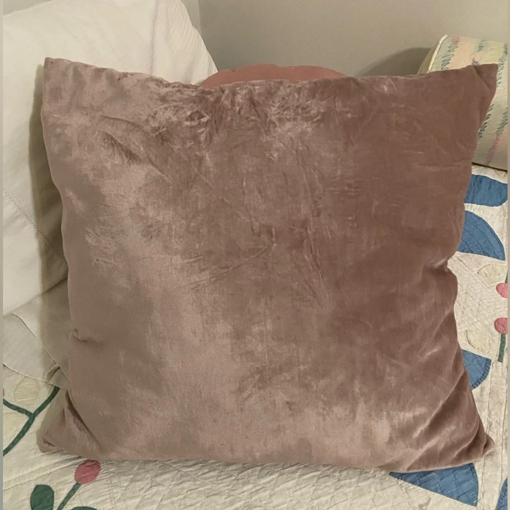 West Elm 20x20” Lush Velvet Light Pink Throw Pillow COVER